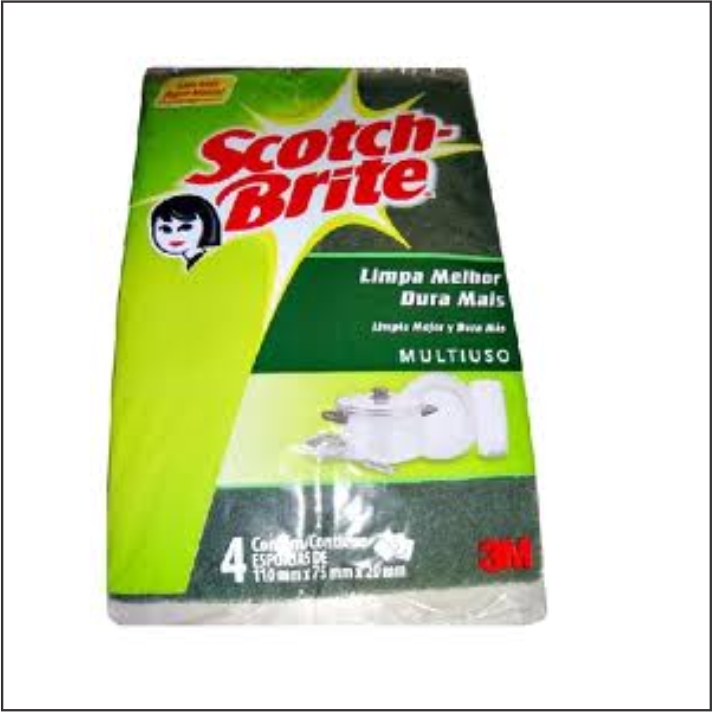 ESPONJA 3M SCOTCH BRITE LV+PG- COM4