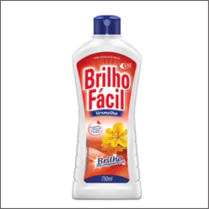 CERA BRILHO FACIL 750ML VERMELHA