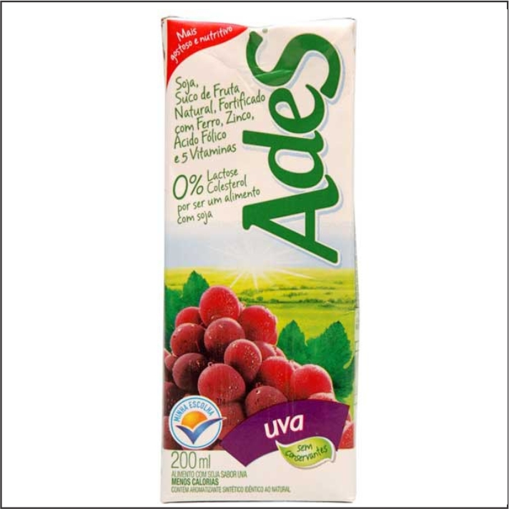 ALIMENTO DE SOJA ADES FRUTAS 200ML UVA