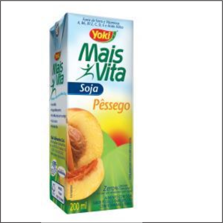 ALIMENTO DE SOJA YOKI TP 200ML PESSEGO